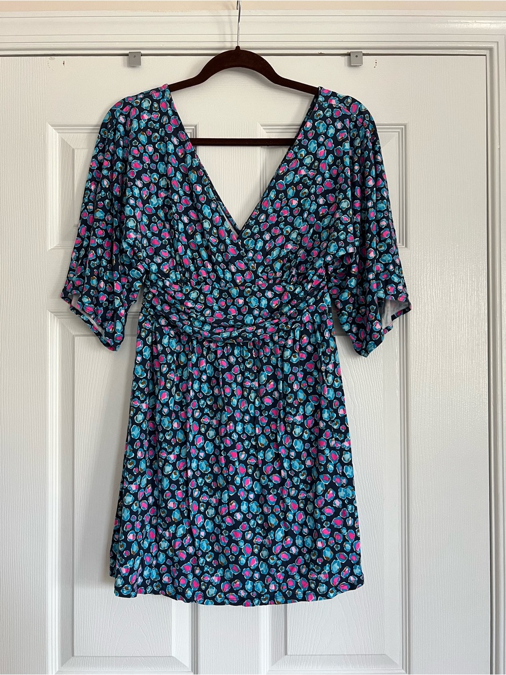 Lilly Pulitzer Blue Pink Leopard Parigi Skort Romper